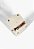 Bolsa Feminina Média Couro Metalassê 944 Alça Corrente Schutz Off White - Imagem 4