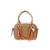 Bolsa Feminina Pequena Couro Coração Love Cadarço Luiza Barcelos Camel - Imagem 1