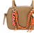 Bolsa Feminina Pequena Couro Coração Love Cadarço Luiza Barcelos Camel - Imagem 5