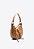 Bolsa Feminina Pequena Couro Fivela Shoulder Alça Fina Zíper Vicenza Camel - Imagem 2