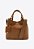 Bolsa Feminino Média Couro Shopper Triangle Alça Schutz Camel - Imagem 1