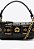 Bolsa Pequena Croco Alça Corrente Fivelas Logomania Vicenza Preto - Imagem 5