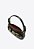 Bolsa Pequena Croco Alça Corrente Fivelas Logomania Vicenza Preto - Imagem 4