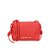 Bolsa Feminina Pequena Couro Trançado Alça Logo Luiza Barcelos Vermelho - Imagem 1
