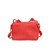 Bolsa Feminina Pequena Couro Trançado Alça Logo Luiza Barcelos Vermelho - Imagem 3