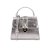 Bolsa Feminina Pequena Couro Cobra Metalcolor Luiza Barcelos Chumbo - Imagem 1