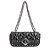 Bolsa Pequena Spiker Verniz Couro Luiza Barcelos Preto - Imagem 1