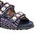 Papete Tweed Rebites Couro Luiza Barcelos Azul Marinho - Imagem 4