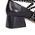 Scarpin Salto Bloco Tiras Couro Luiza Barcelos Preto - Imagem 5