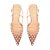 Scarpin Slingback Salto Baixo Tela Brilhos Fivela Luiza Barcelos Camel - Imagem 6