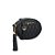 Bolsa Feminina Pequena Redonda Couro Metalassê Luiza Barcelos Preto - Imagem 2