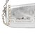 Bolsa Feminina Pequena Couro Alça Corrente Envelope Metalcolor Luiza Barcelos Prata - Imagem 4