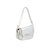 Bolsa Feminina Pequena Couro Alça Corrente Envelope Metalcolor Luiza Barcelos Prata - Imagem 2