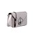 Bolsa Feminina Pequena Couro Metalcolor Logomania Luiza Barcelos Prata - Imagem 2