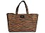 Bolsa Feminina Grande Shopper Multimaterial Animal Print Schutz Preto - Imagem 1