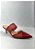Scarpin Mule Verniz Tela Bico Fino Luiza Barcelos Vermelho - Imagem 3
