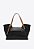 Bolsa Feminina Grande Tote Thais Couro Adereços Logo Vicenza Preto - Imagem 3