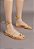 Rasteira Feminina Cherry Flat Aplicação Tressê Vicenza Dourado - Imagem 5