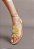 Rasteira Feminina Celeste Flat Flor Strass Vicenza Bege - Imagem 6
