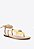 Rasteira Feminina Celeste Flat Flor Strass Vicenza Bege - Imagem 2