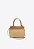 Bolsa Feminina Pequena Lien Dupla Alça Palha Fivelas Vicenza Camel - Imagem 3