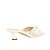 Mule Salto Médio Tiras Laço Luiza Barcelos Off White - Imagem 3