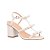 Sandália Salto Bloco Tiras Laços Fivela Luiza Barcelos Off White - Imagem 2