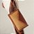Bolsa Feminina Pequena Couro Spikes Tressê Luiza Barcelos Camel - Imagem 7