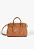 Bolsa Feminina Média Tote Couro Corrente Dupla Alça Schutz Camel - Imagem 1