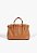 Bolsa Feminina Média Tote Couro Corrente Dupla Alça Schutz Camel - Imagem 3