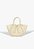 Bolsa Feminina Média Tote Dupla Alça Aplicação Schutz Off White - Imagem 3
