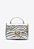 Bolsa Feminina Média Lily Alça Corrente Logomania Vicenza Prata - Imagem 1