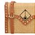 Bolsa Feminina Pequena Spikes Palha Logomania Luiza Barcelos Camel - Imagem 5
