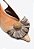 Scarpin Slingback Salto Baixo Celeste Palha Flor Vicenza Bege - Imagem 6