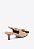Scarpin Slingback Salto Baixo Celeste Palha Flor Vicenza Bege - Imagem 3