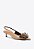 Scarpin Slingback Salto Baixo Celeste Palha Flor Vicenza Bege - Imagem 2