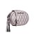 Bolsa Feminina Pequena Redonda Metalassê Alça Fina Luiza Barcelos Chumbo - Imagem 2