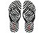 Chinelo Feminino Jelly Flip Flop Animal Print Zebra Schutz Preto - Imagem 1