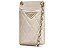 Porta Celular Couro Metalassê Alça Corrente Schutz Off White - Imagem 1