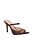 Mule Salto Alto Bico Fino Peep Toe Tira Luiza Barcelos Coffee - Imagem 2