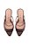 Mule Salto Alto Bico Fino Peep Toe Tira Luiza Barcelos Coffee - Imagem 4