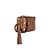Bolsa Feminina Pequena Metal Leather Alça Corrente Luiza Barcelos Bronze - Imagem 2