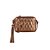 Bolsa Feminina Pequena Metal Leather Alça Corrente Luiza Barcelos Bronze - Imagem 1