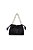 Bolsa Feminina Pequena Bucket Couro Alça Corrente Luiza Barcelos Preto - Imagem 3