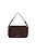 Bolsa Feminina Pequena Shoulder Camurça Alça Fina Luiza Barcelos Coffee - Imagem 1
