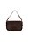 Bolsa Feminina Pequena Shoulder Camurça Alça Fina Luiza Barcelos Coffee - Imagem 3