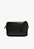 Bolsa Feminina Média Couro Alça Fina Logo Schutz Preto - Imagem 1