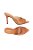 Mule Salto Alto Peep Toe Couro Croco Luiza Barcelos Camel - Imagem 6