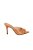 Mule Salto Alto Peep Toe Couro Croco Luiza Barcelos Camel - Imagem 1
