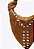 Bolsa Hobo Grande Camurça Detalhes Dourado e Prateado Vicenza Camel - Imagem 5